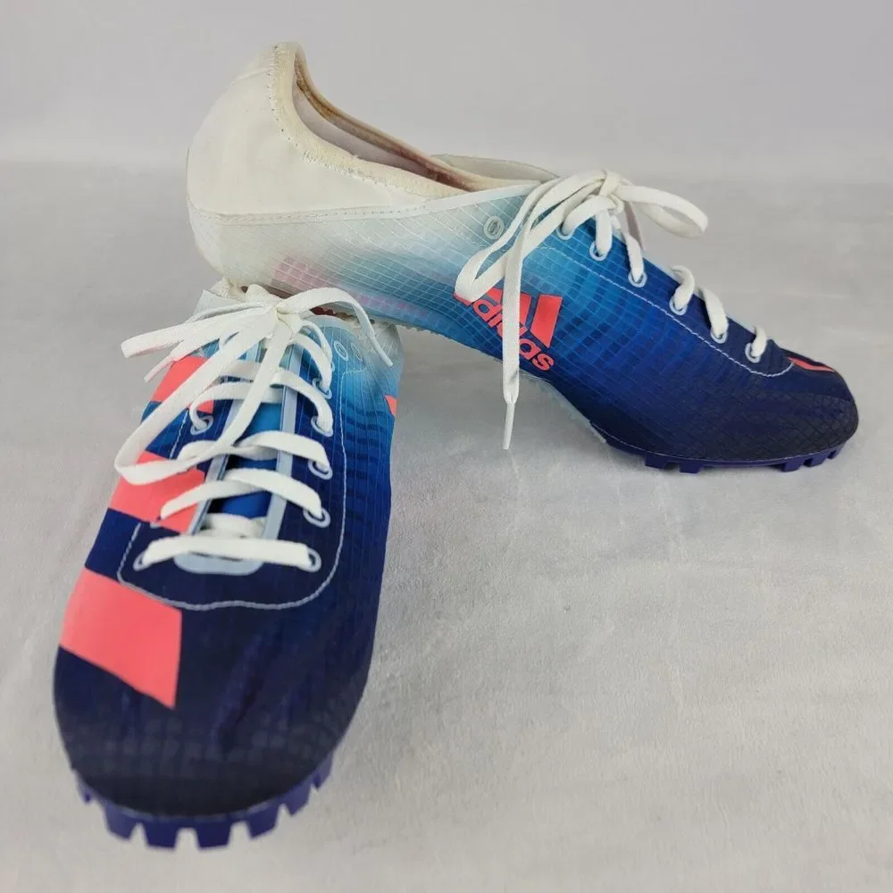 NEW Adidas Men's Sz 14 Sprintstar Track and Field Shoe Legacy Blue Rush Lace Up